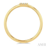 1/20 Ctw Initial 'E' Round Cut Diamond Fashion Ring in 10K Yellow Gold
